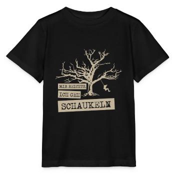 MIR REICHTS ICH GEH SCHAUKELN - Stanley/Stella Kinder T-Shirt MINI CREATOR  - Schwarz - Vorne - Mikhail (115cm)
