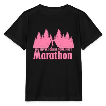 Marathonläuferin Marathon Joggen Marathons Laufen - Stanley/Stella Kinder T-Shirt MINI CREATOR  - Schwarz - Vorne - Mikhail (115cm)