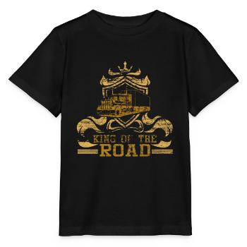 Camion camionneur King Road Chauffeur Cadeau Profession Camion - T-shirt bio MINI CREATOR Stanley/Stella Enfant - noir - Devant - Mikhail (115cm)