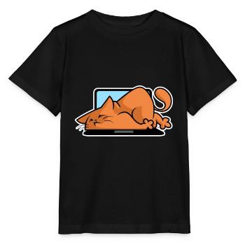 Chats et ordinateurs - T-shirt bio MINI CREATOR Stanley/Stella Enfant - noir - Devant - Mikhail (115cm)