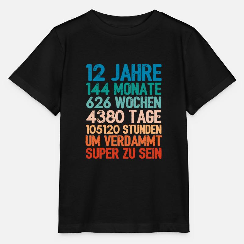 Cadeau d’anniversaire Pour 12 ans 12 ans - T-shirt bio MINI CREATOR Stanley/Stella Enfant - noir