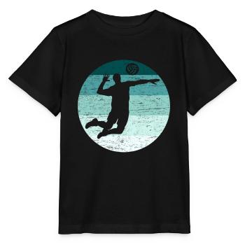 Volleyball Schmetterball Retro Männer Grunge - Stanley/Stella Kinder T-Shirt MINI CREATOR  - Schwarz - Vorne - Mikhail (115cm)