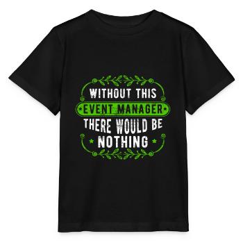 Event Manager - Stanley/Stella Kinder T-Shirt MINI CREATOR  - Schwarz - Vorne - Mikhail (115cm)