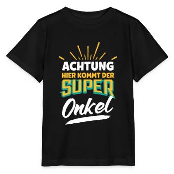 Oncle super oncle - T-shirt bio MINI CREATOR Stanley/Stella Enfant - noir - Devant - Mikhail (115cm)