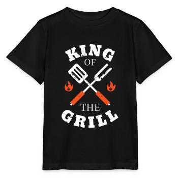 Grill Barbecue Grill King Cadeau Grillmeister - T-shirt bio MINI CREATOR Stanley/Stella Enfant - noir - Devant - Mikhail (115cm)