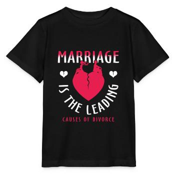 Marriage proposal marriage wedding engagement gift idea - Stanley/Stella MINI CREATOR Kids’ T-Shirt - black - Front - Mikhail (115cm)