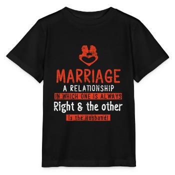 Marriage proposal marriage wedding engagement gift idea - Stanley/Stella MINI CREATOR Kids’ T-Shirt - black - Front - Mikhail (115cm)