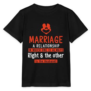 Demande de mariage - T-shirt bio MINI CREATOR Stanley/Stella Enfant - noir - Devant - Mikhail (115cm)