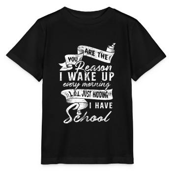 High School motto - Stanley/Stella MINI CREATOR Kids’ T-Shirt - black - Front - Mikhail (115cm)
