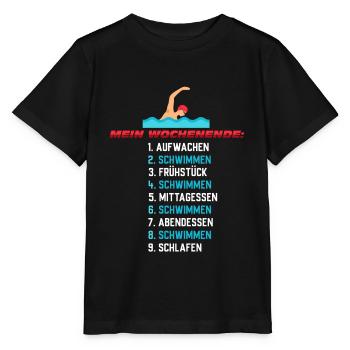 Schwimmen - Stanley/Stella Kinder T-Shirt MINI CREATOR  - Schwarz - Vorne - Mikhail (115cm)