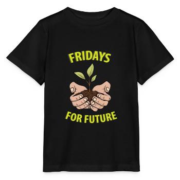 Fridays for Future - Stanley/Stella MINI CREATOR Kids’ T-Shirt - black - Front - Mikhail (115cm)
