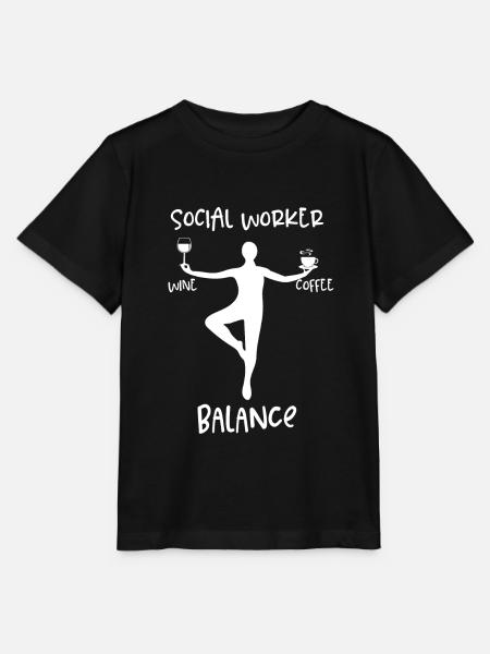 Assistant social - assistant social - bilan - en disant - T-shirt bio MINI CREATOR Stanley/Stella Enfant - noir