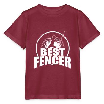 Fechten Fechtclub Fechterin Fechter Fechtsport - Stanley/Stella Kinder T-Shirt MINI CREATOR  - Burgunderrot - Vorne - Kain (125cm)