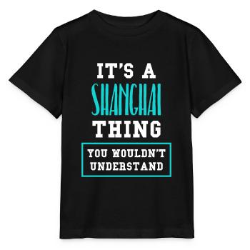Shanghai Chine - T-shirt bio MINI CREATOR Stanley/Stella Enfant - noir - Devant - Mikhail (115cm)
