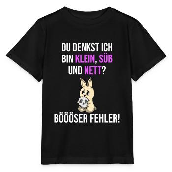 Böser Fehler Spruch Klein Süß Nett Geschenk Geek - Stanley/Stella Kinder T-Shirt MINI CREATOR  - Schwarz - Vorne - Mikhail (115cm)