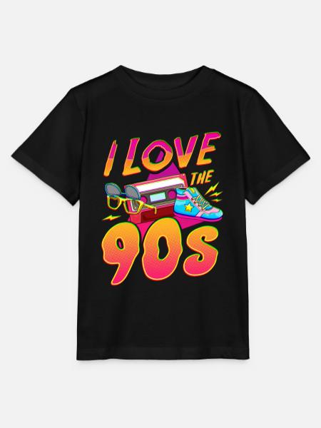 I Love the 90s 90er Jahre - Stanley/Stella Kinder T-Shirt MINI CREATOR - Schwarz