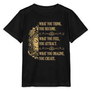 Sagesse bouddhiste - T-shirt bio MINI CREATOR Stanley/Stella Enfant - noir - Devant - Mikhail (115cm)