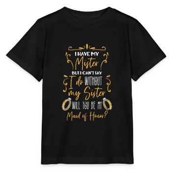 Demoiselle d’honneur - T-shirt bio MINI CREATOR Stanley/Stella Enfant - noir - Devant - Mikhail (115cm)