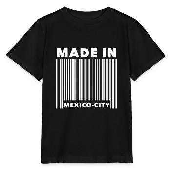 Mexico City barcode - Stanley/Stella MINI CREATOR Kids’ T-Shirt - black - Front - Mikhail (115cm)