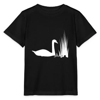 Cygne étang roseaux - T-shirt bio MINI CREATOR Stanley/Stella Enfant - noir - Devant - Mikhail (115cm)