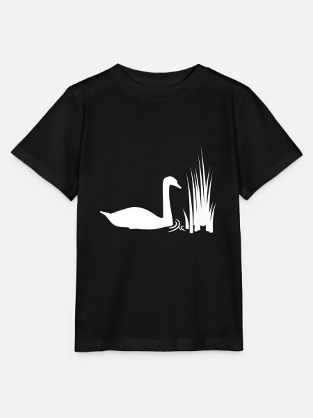 Schwan Teich Schilf - Stanley/Stella Kinder T-Shirt MINI CREATOR - Schwarz
