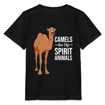 Kamel Kamele Tierliebe Liebhaber Geschenk - Stanley/Stella Kinder T-Shirt MINI CREATOR  - Schwarz - Vorne - Mikhail (115cm)
