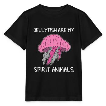 Méduse méduse doux méduse amoureux de la mer cadeau - T-shirt bio MINI CREATOR Stanley/Stella Enfant - noir - Devant - Mikhail (115cm)