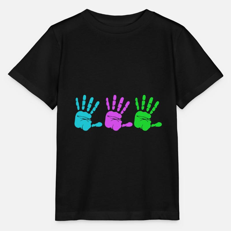 Mains colorées - Mains colorées - T-shirt bio MINI CREATOR Stanley/Stella Enfant - noir