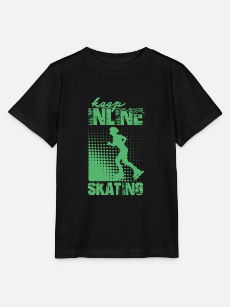 Sk8 Inline Skate Inliner Inline Skating Rollschuhe - Stanley/Stella Kinder T-Shirt MINI CREATOR - Schwarz
