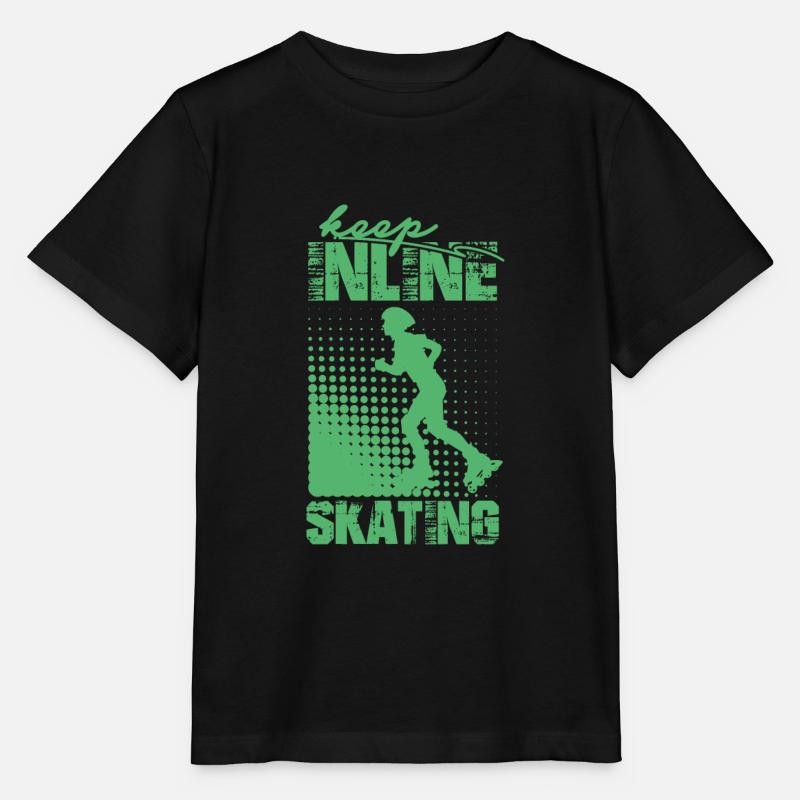 Sk8 Inline Skate Inliner Inline Skating Rollschuhe - Stanley/Stella Kinder T-Shirt MINI CREATOR  - Schwarz