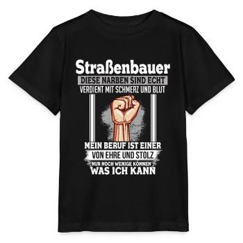 Honor & Proud Road Construction Site - Stanley/Stella MINI CREATOR Kids’ T-Shirt - black - Front - Mikhail (115cm)