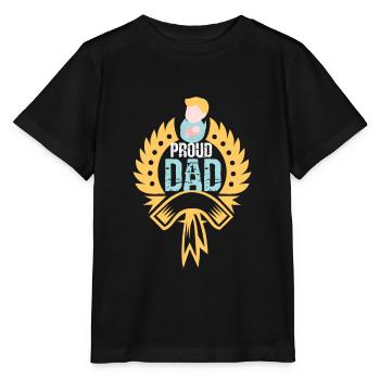 Papa fier - T-shirt bio MINI CREATOR Stanley/Stella Enfant - noir - Devant - Mikhail (115cm)
