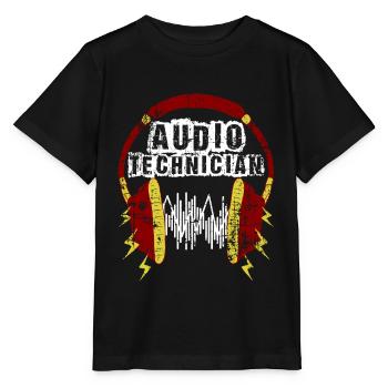 Sound technician audio technician music - Stanley/Stella MINI CREATOR Kids’ T-Shirt - black - Front - Mikhail (115cm)