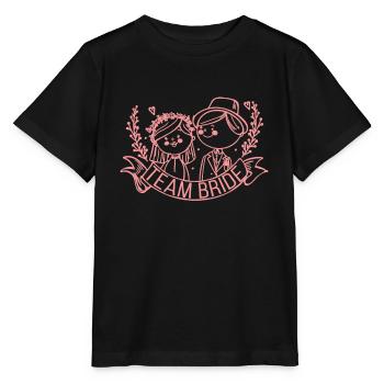 Fête de poule mariage équipe - T-shirt bio MINI CREATOR Stanley/Stella Enfant - noir - Devant - Mikhail (115cm)
