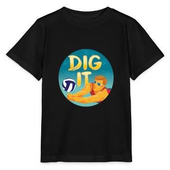 Dig it beach volleyball design - Stanley/Stella MINI CREATOR Kids’ T-Shirt - black - Front - Mikhail (115cm)