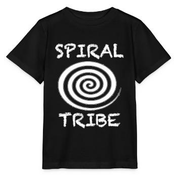 Spiral Tribe T-Shirt Tekno Tribe Free Party Spiral - Stanley/Stella Kinder T-Shirt MINI CREATOR  - Schwarz - Vorne - Mikhail (115cm)
