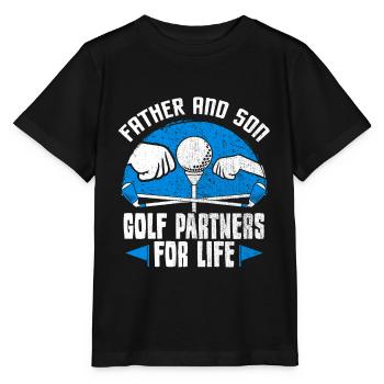 Golfen Golfer Vater Sohn Golf Geschenk - Stanley/Stella Kinder T-Shirt MINI CREATOR  - Schwarz - Vorne - Mikhail (115cm)