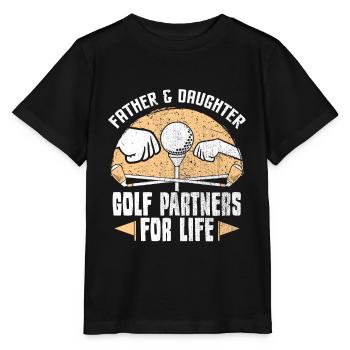 Golfen Golfer Golf Vater Tochter Geschenk - Stanley/Stella Kinder T-Shirt MINI CREATOR  - Schwarz - Vorne - Mikhail (115cm)