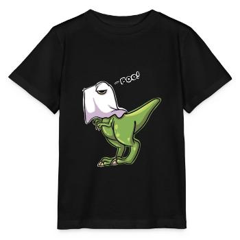 Dinosaurierentwurf Halloweens T Rex Lustiger Entwurf - Stanley/Stella Kinder T-Shirt MINI CREATOR  - Schwarz - Vorne - Mikhail (115cm)
