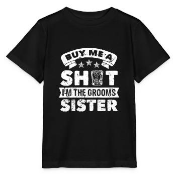 Groom sister party - Stanley/Stella MINI CREATOR Kids’ T-Shirt - black - Front - Mikhail (115cm)