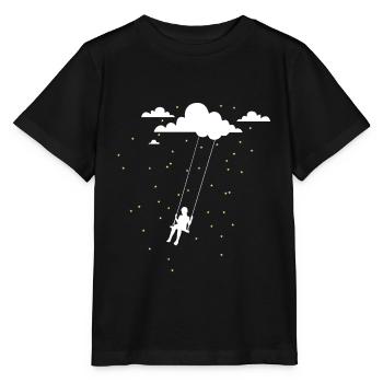 Schaukel Himmel Sterne - Stanley/Stella Kinder T-Shirt MINI CREATOR  - Schwarz - Vorne - Mikhail (115cm)