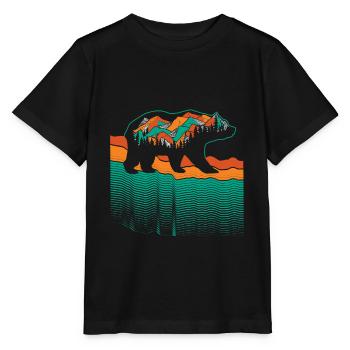 Bär Bären - Stanley/Stella Kinder T-Shirt MINI CREATOR  - Schwarz - Vorne - Mikhail (115cm)