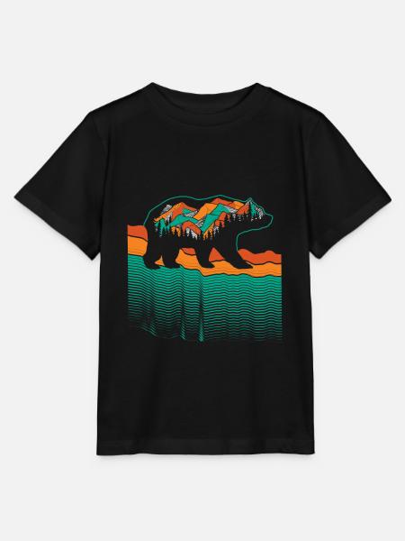 Bär Bären - Stanley/Stella Kinder T-Shirt MINI CREATOR  - Schwarz
