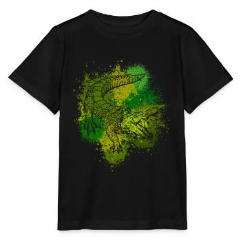 Crocodile Aligator predator reptile gift - Stanley/Stella MINI CREATOR Kids’ T-Shirt - black - Front - Mikhail (115cm)