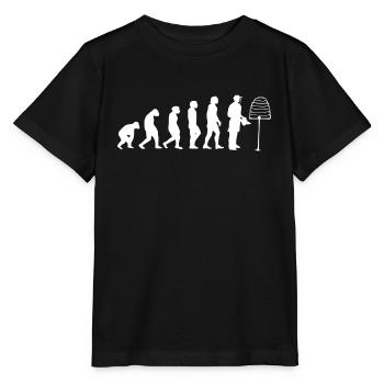 Évolution apiculteur apiculture miel d'abeille - T-shirt bio MINI CREATOR Stanley/Stella Enfant - noir - Devant - Mikhail (115cm)