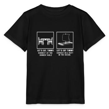 Une virgule peut sauver des vies - T-shirt bio MINI CREATOR Stanley/Stella Enfant - noir - Devant - Mikhail (115cm)