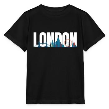 Londres Skyline UK Angleterre Tower Bridge cadeau - T-shirt bio MINI CREATOR Stanley/Stella Enfant - noir - Devant - Mikhail (115cm)