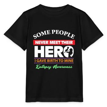 Épilepsie Conscience - J’aime mon enfant - T-shirt bio MINI CREATOR Stanley/Stella Enfant - noir - Devant - Mikhail (115cm)