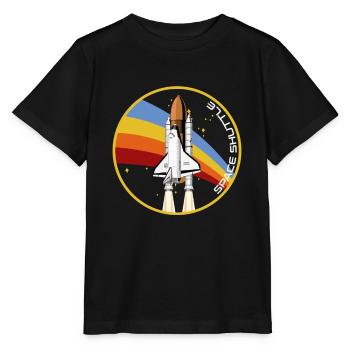 Space Shuttle launch missile - Stanley/Stella MINI CREATOR Kids’ T-Shirt - black - Front - Mikhail (115cm)