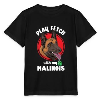 Belgian Malinois - Stanley/Stella Kinder T-Shirt MINI CREATOR  - Schwarz - Vorne - Mikhail (115cm)